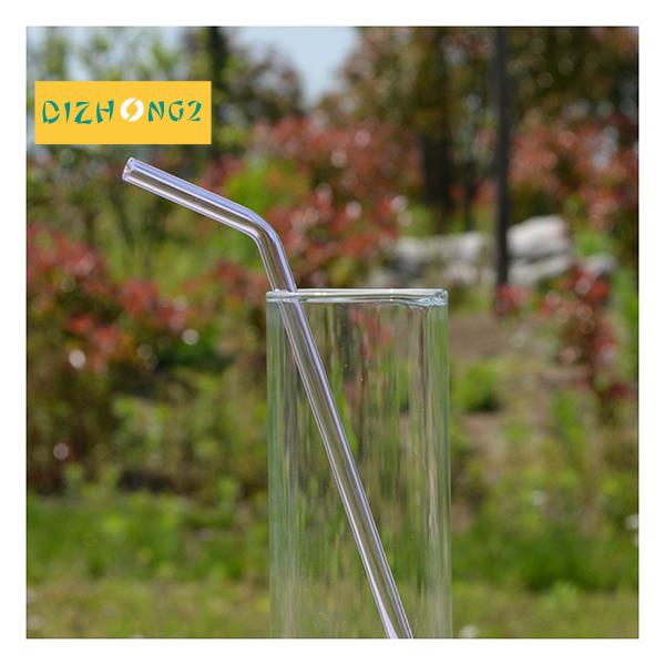 Ống Hút Thủy Tinh Dày 7.08 inch 8mm Trong Suốt Có Thể Tái Sử Dụng