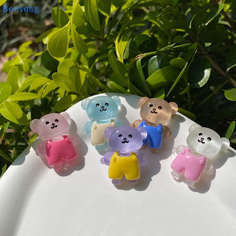 Bộ 5 Tượng Gấu Nhỏ Dạ Quang Trang Trí Nhà Cửa
