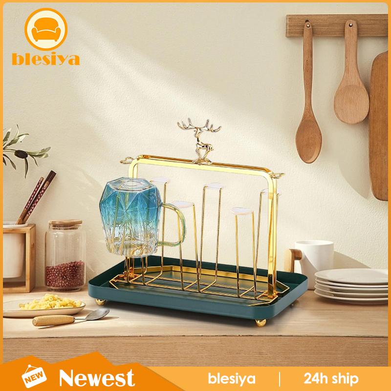 Giá Đỡ Cốc 6 Ngăn Bằng Kim Loại Sang Trọng Tiện Dụng Cho Văn Phòng