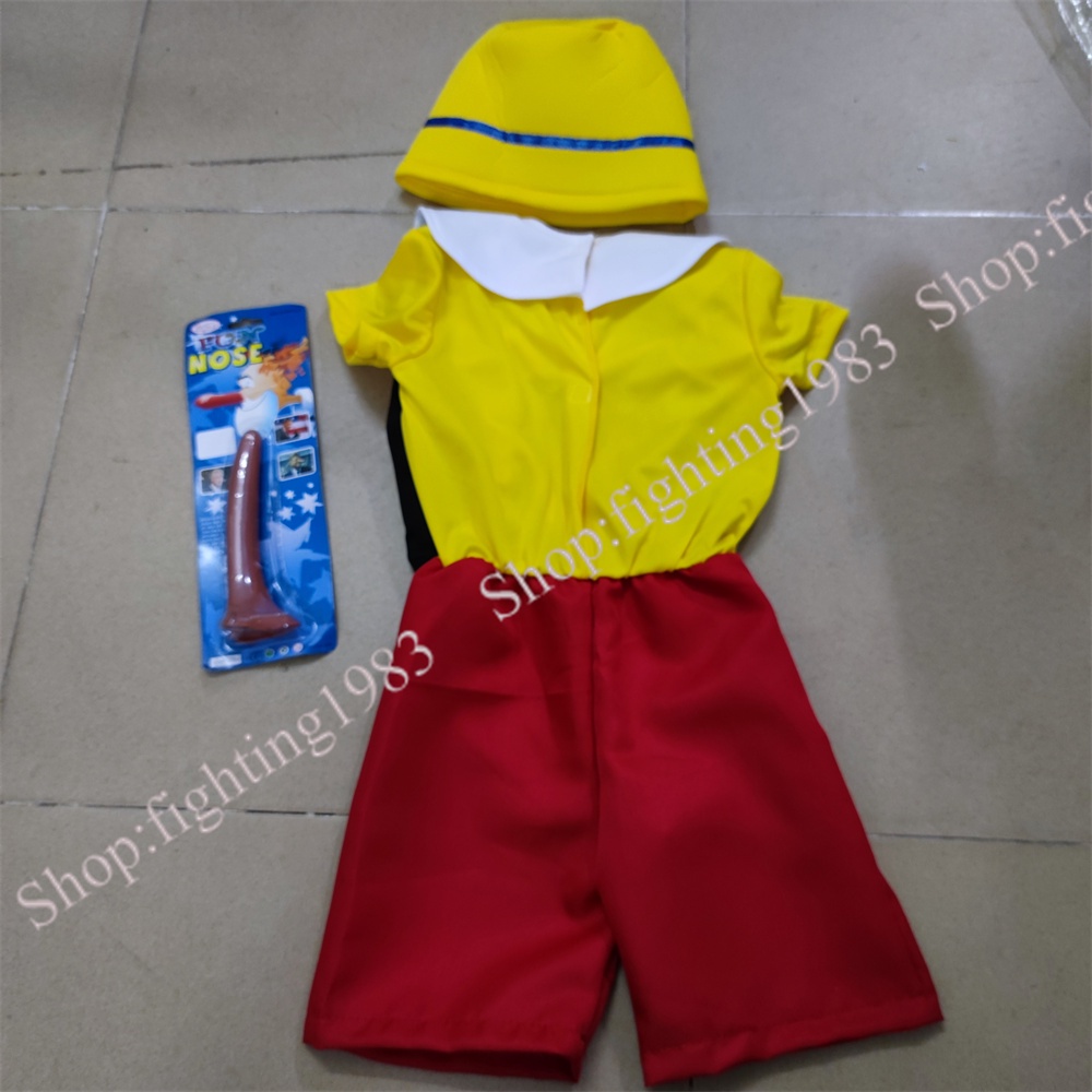 DISNEY Pinocchio Bộ Trang Phục Hóa Trang halloween Mũi Dài Vui Nhộn Cho Bé Trai