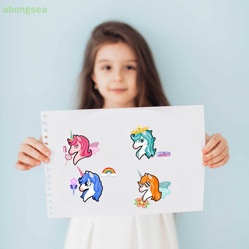 Abongsea Bộ 6 / 12 / 24 Miếng Dán Hình Kỳ Lân Đáng Yêu Cho Bé
