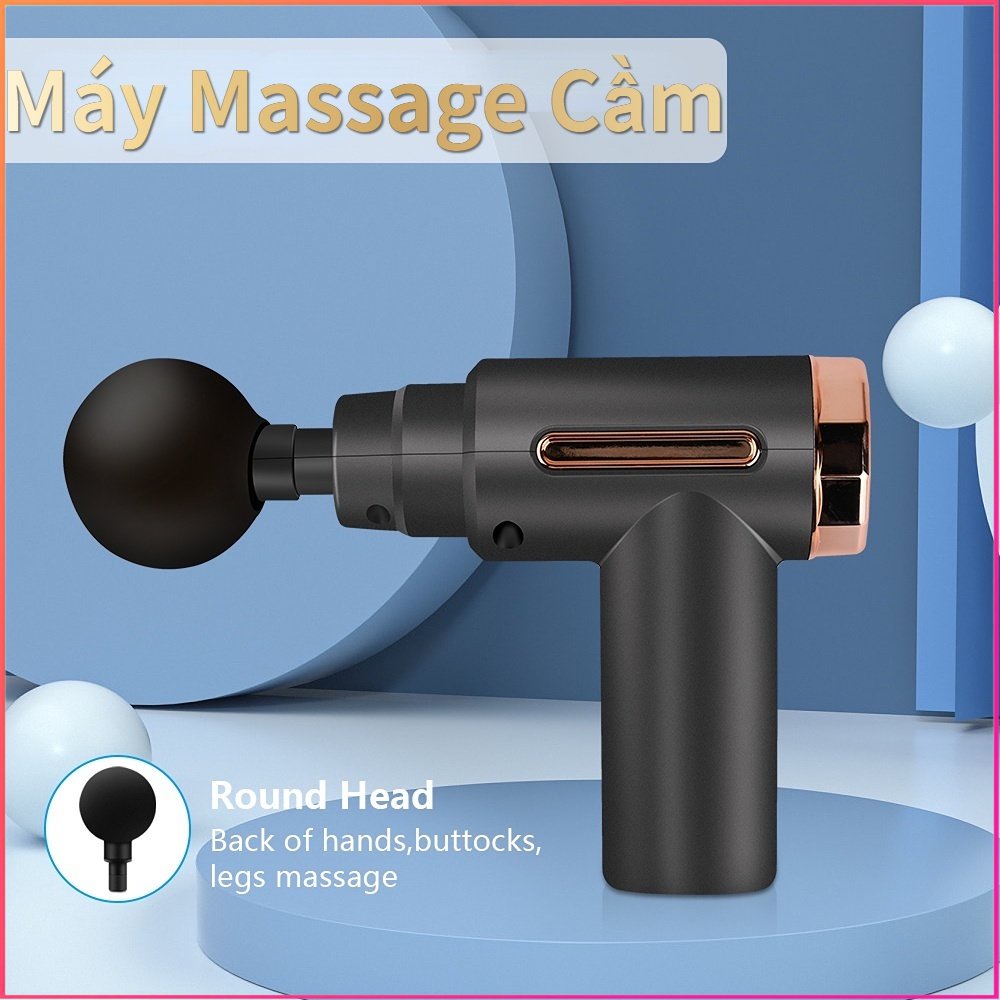 Máy Massage Cầm Tay Mát Xa Cổ Vai Gáy 5 Chế Độ Sạc Tích Điện Giảm Đau Cứng Cơ