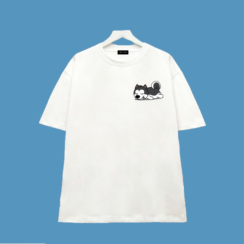 GIÁ XƯỞNG Áo thun nam nữ unisex chó corgi husky dễ thương, áo đôi Chất thun thoáng mát MẪU ĐỘC