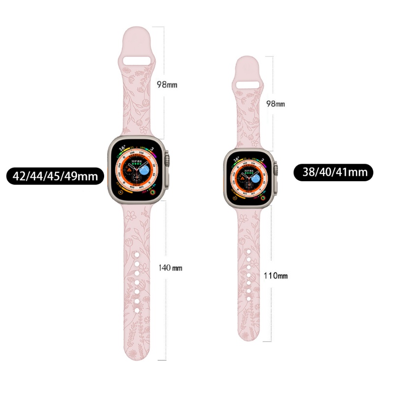 Dây Đeo Silicone In Họa Tiết 3D Cho Đồng Hồ Thông Minh Apple Watch 44mm 45mm Ultra 49mm 41mm 40mm 42mm i-Watch series 7 8 6 5 8 SE 3