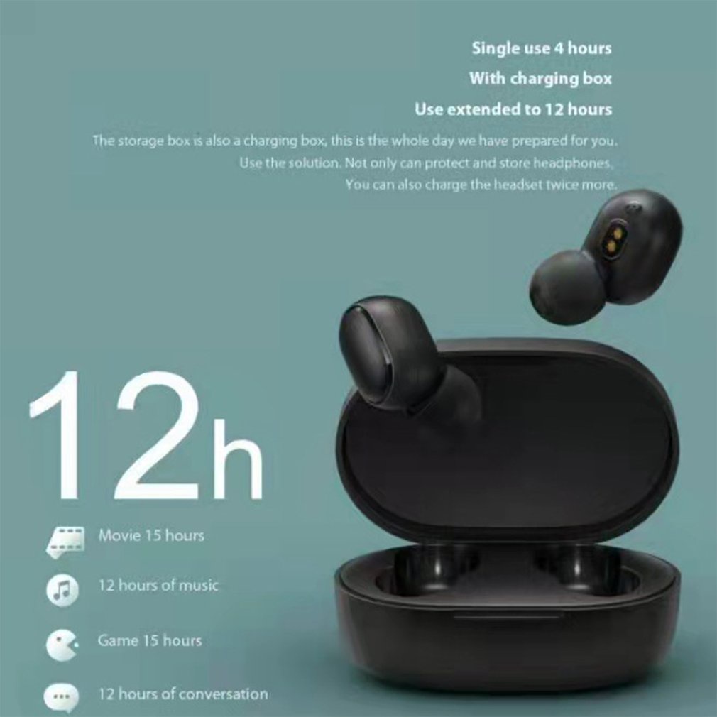 Airdots Headsets Wireless Bt 5.0 Earphone Headphone Stereo Earbuds With Charging Base In-Ear [Q/12]