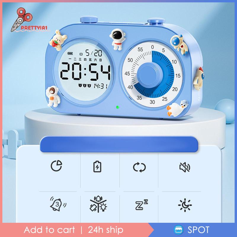 [Prettyia1] Đồng Hồ Để Bàn Với Chế Độ Ánh Sáng Ban Đêm Với Giá Đỡ Đầu Giường Cho Văn