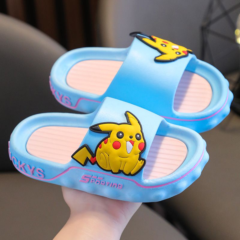 Dép Đi Biển Hở Ngón Chống Trượt Trọng Lượng Nhẹ Họa Tiết Hoạt Hình Dễ Thương Cho Nam