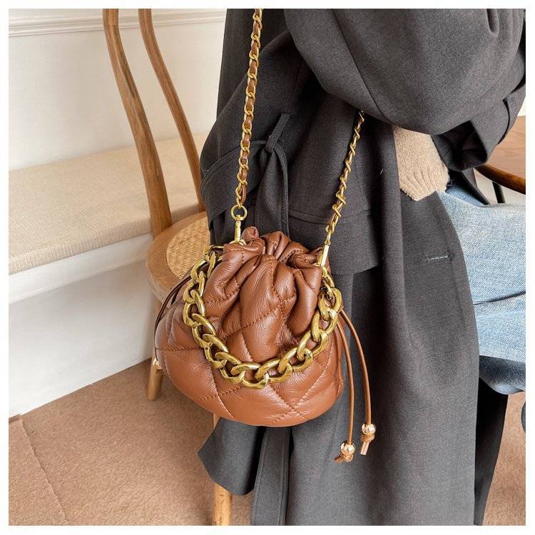 Túi Da PU Đeo Chéo Dây Rút Thời Trang 2023 Cho Nữ