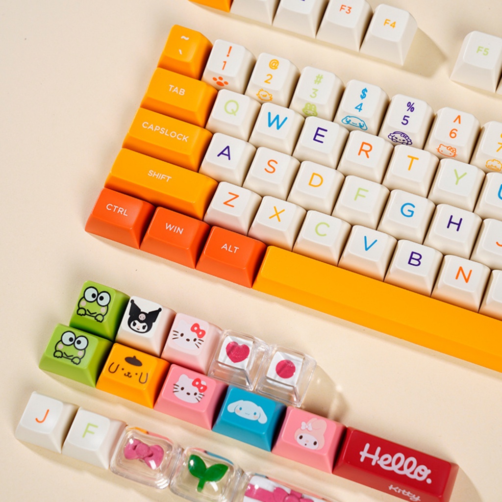 Bộ keycap SA Colourful Dream tráng men siêu đẹp | Nút bàn phím cơ | Profile SA