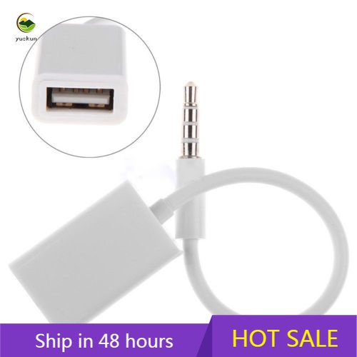 Dây cáp âm thanh chuyển đổi giắc cắm AUX sang cổng USB 2.0