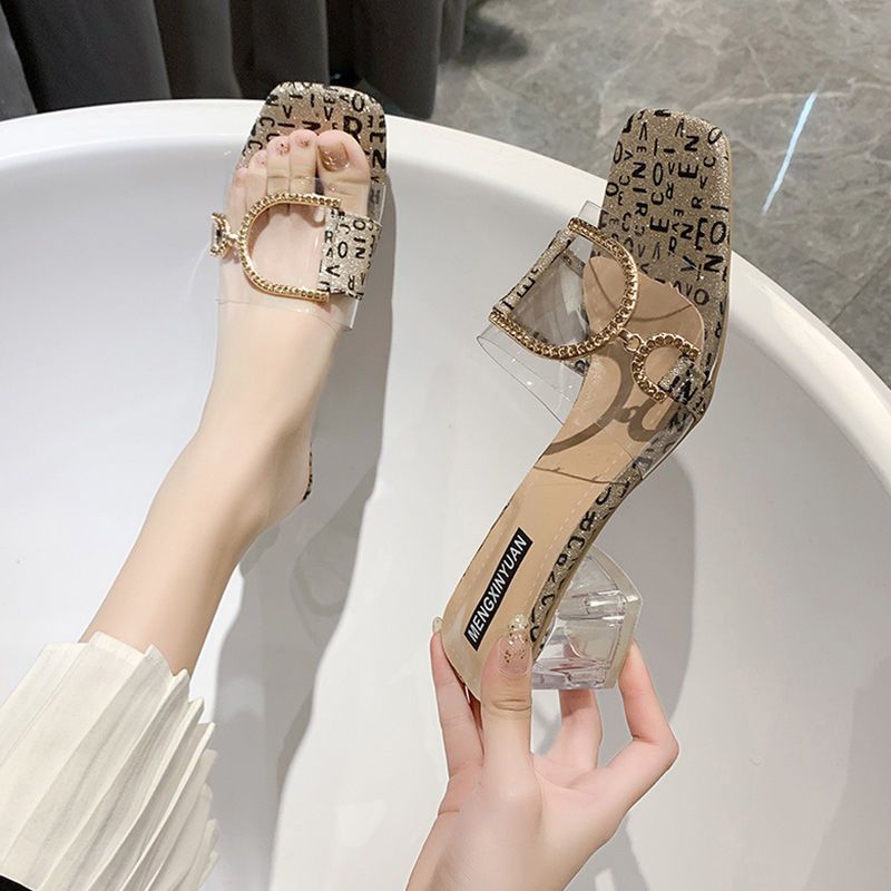 Huaqoo Dép bánh mì guốc dép giày nữ Màu Sắc Đơn Giản Thoải Mái Cao Gót Chống Trơn Trượt dép đế xuồng HDLX061205