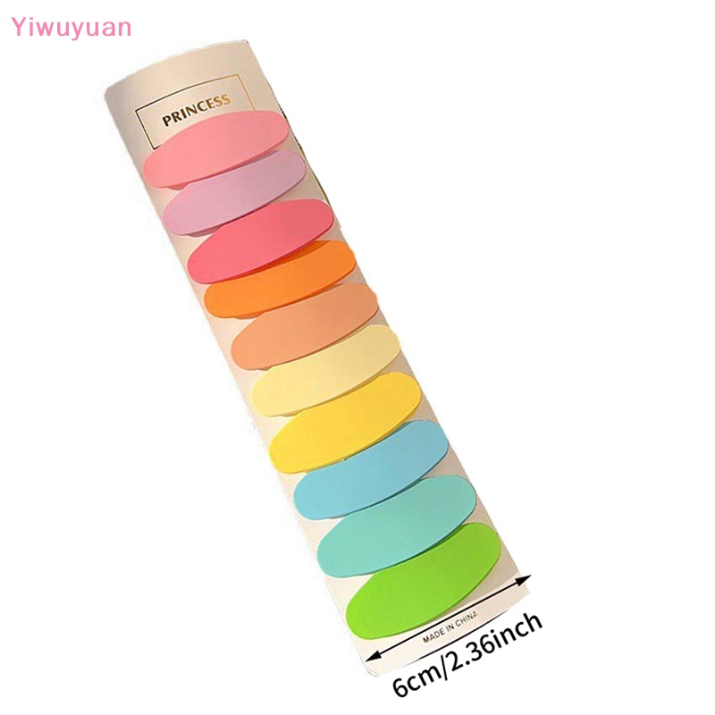 Bộ 10 Kẹp Tóc Màu Đen / Hình Chữ Nhật / Vuông Đơn Giản Cho Bé Gái