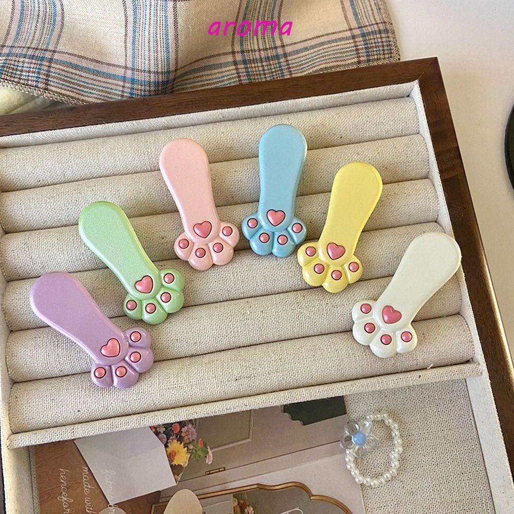 Kẹp Tóc Hình Chân Mèo Màu Kẹo Phong Cách Hàn Quốc Ngọt Ngào Cho Nữ