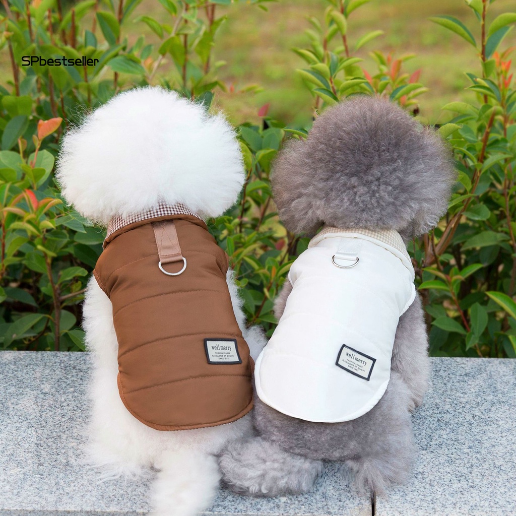 Spbestsellwr Áo Khoác Cotton Hai Mặt Có Đệm Thu Đông Chống Thấm Nước Có Khóa Cài Trước Thiết Kế Chân Cún Mèo Ngoài Trời Cho Cún Cưng