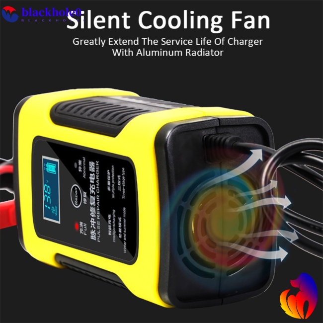 Bộ Sạc Xung Thông Minh 12v 6a Có Màn Hình Lcd Cho Xe Hơi Xe Máy