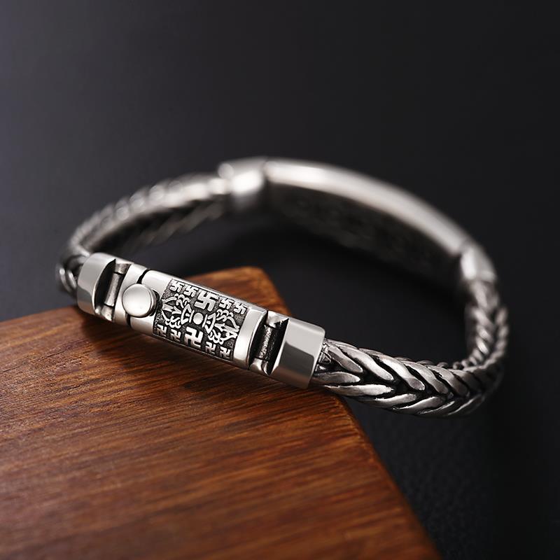 Vòng Tay Bạc 925 Phong Cách Thái Lan Cho Nam