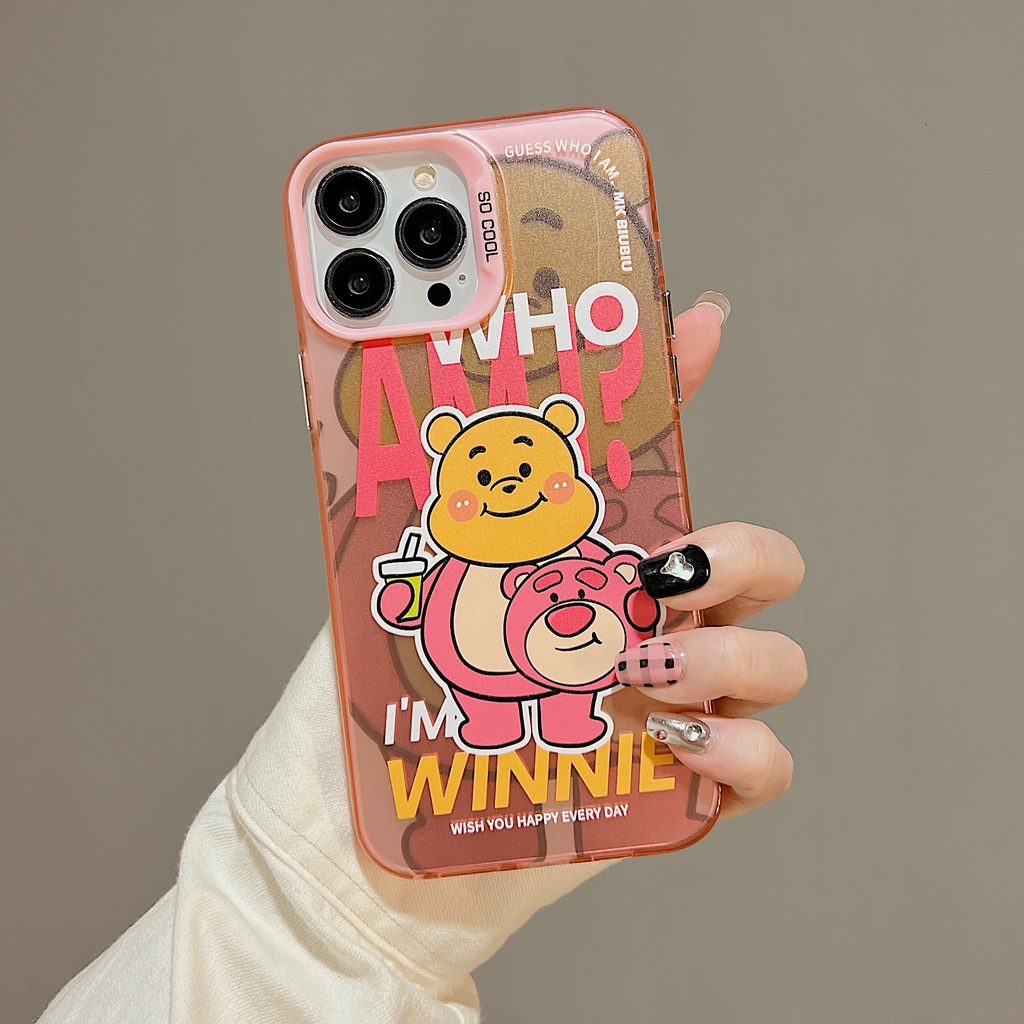 Ốp Điện Thoại TPU Dẻo Trong Suốt Họa Tiết Hoạt Hình Winnie Bear Thời Trang Cho iPhone 11 13 12 14 Pro Max