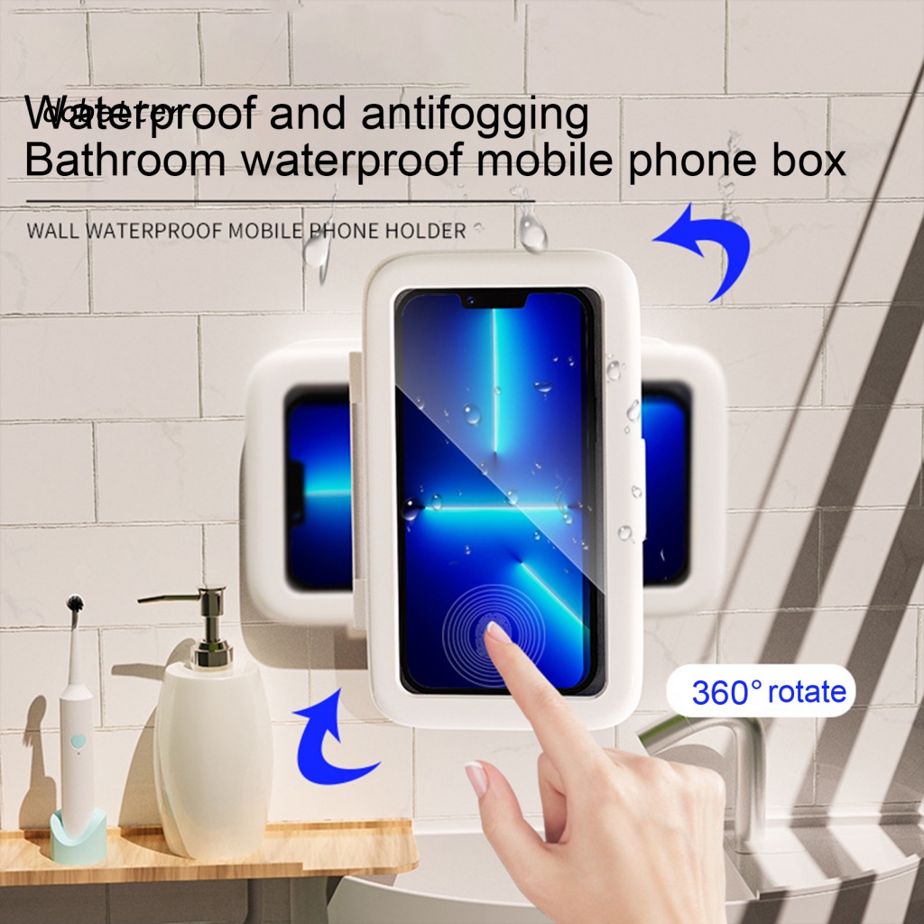 Túi Đựng Điện Thoại Dán Tường Chống Nước Cảm Ứng Tự Dính Cho Nhà Tắm