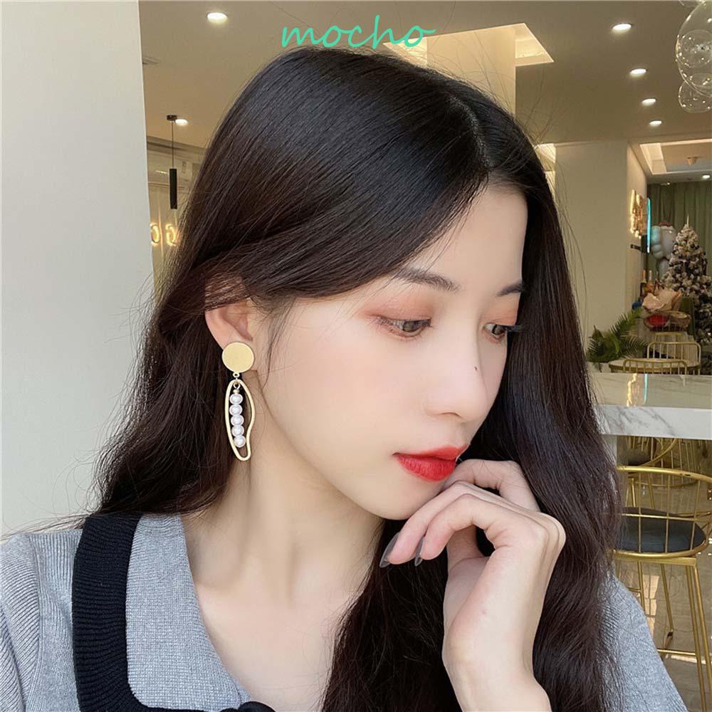 Bông Tai Hợp Kim Kiểu Hình Học Đơn Giản Phong Cách Hàn Quốc