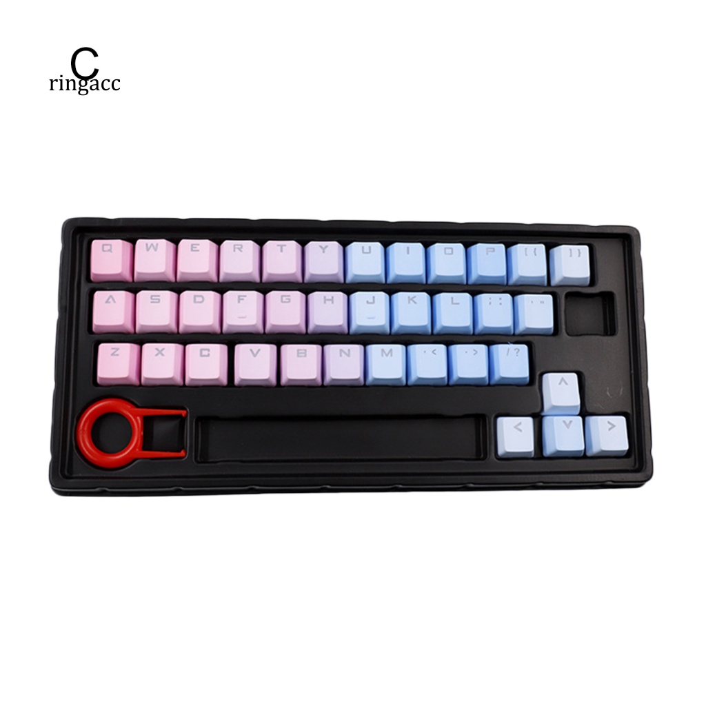 Nút Bàn Phím Cơ PBT 37 Phím Màu Hồng / Xanh Dương Gradient Thay Thế Cho Laptop / Máy Tính