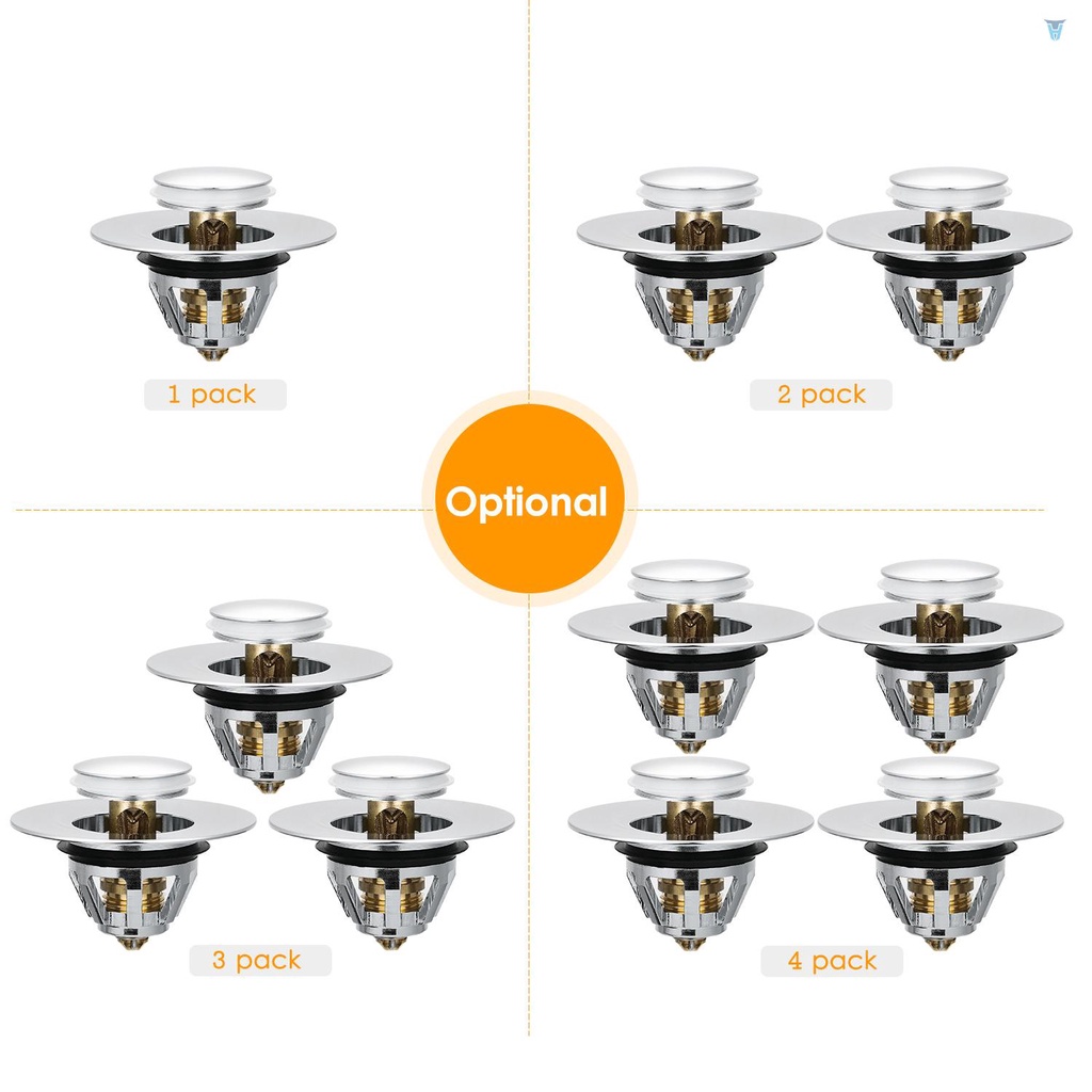 Bộ 3 Nắp Chặn Cống Thoát Nước Bồn Rửa Bằng Thép Không Gỉ Thông Dụng Chống Tắc Nghẽn Cho Nhà Bếp / Phòng Tắm