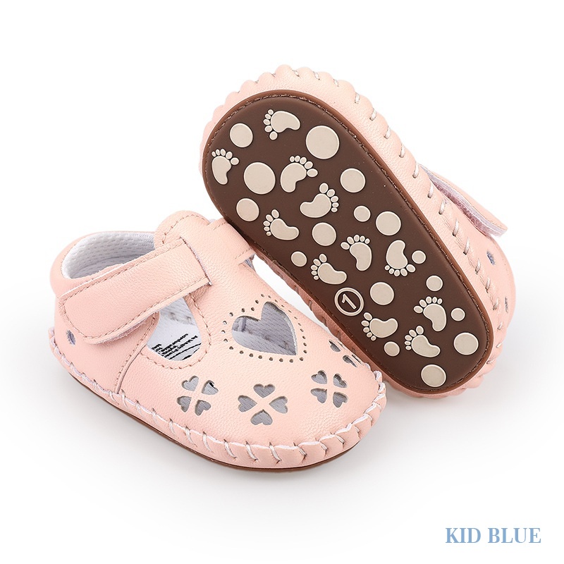 Giày Sandal Đế Mềm Chống Trượt Thoáng Khí Thoải Mái In Họa Tiết Trái Tim Dễ Thương Thời Trang Xuân Hè Cho Bé