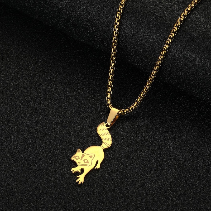 Vòng cổ Bằng Thép Không Gỉ Mặt Gấu Mèo Thời Trang Cho Nữ