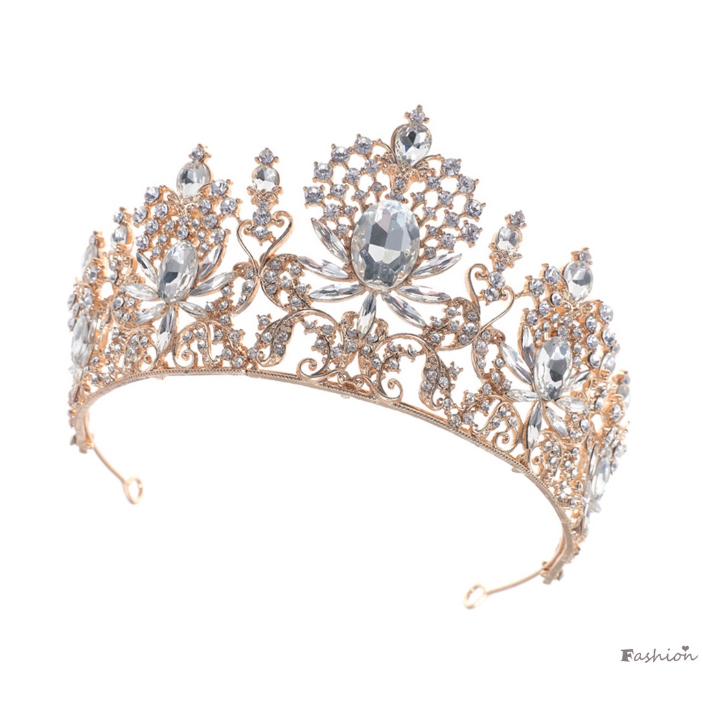 Vương Miện Hợp Kim Kẽm Đính Đá Lấp Lánh Sang Trọng