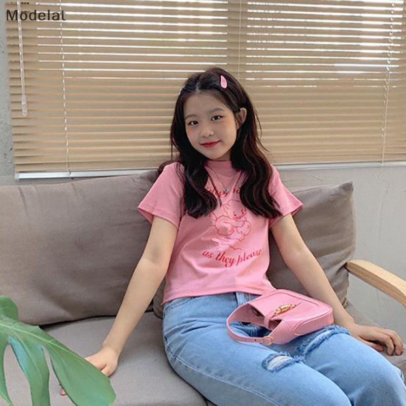 Áo Thun Croptop Tay Ngắn Cổ Tròn In Họa Tiết Mèo Hoạt Hình Thời Trang Mùa Hè Xinh Xắn Cho Nữ