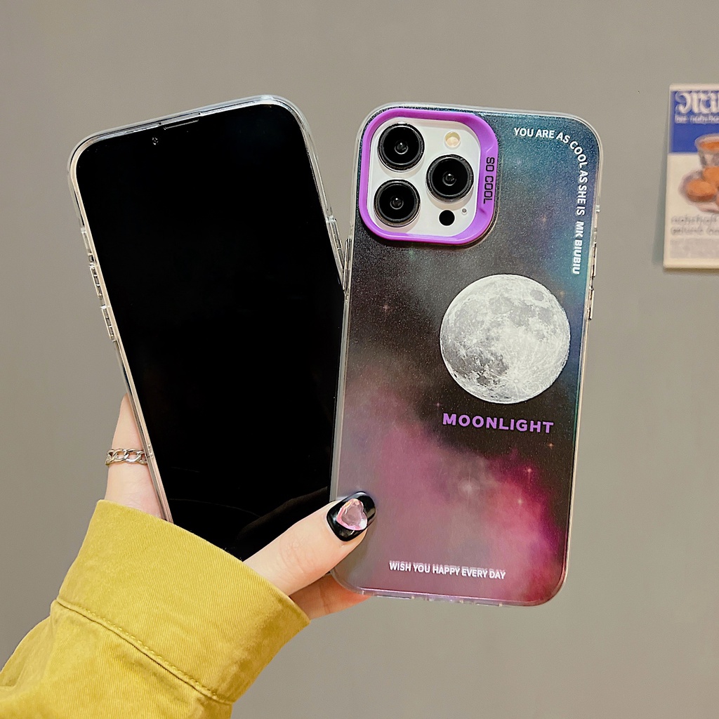 Ốp Điện Thoại TPU Mềm Trong Suốt Hai Mặt Họa Tiết Hành Tinh Thời Trang Cho iPhone 11 13 12 14 Pro Max