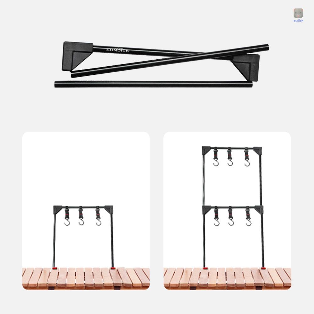 Kệ Để Bàn Siêu Nhẹ Bằng Hợp Kim Nhôm Tùy Chỉnh Kèm Móc Tiện Dụng Mang Theo Cắm Trại