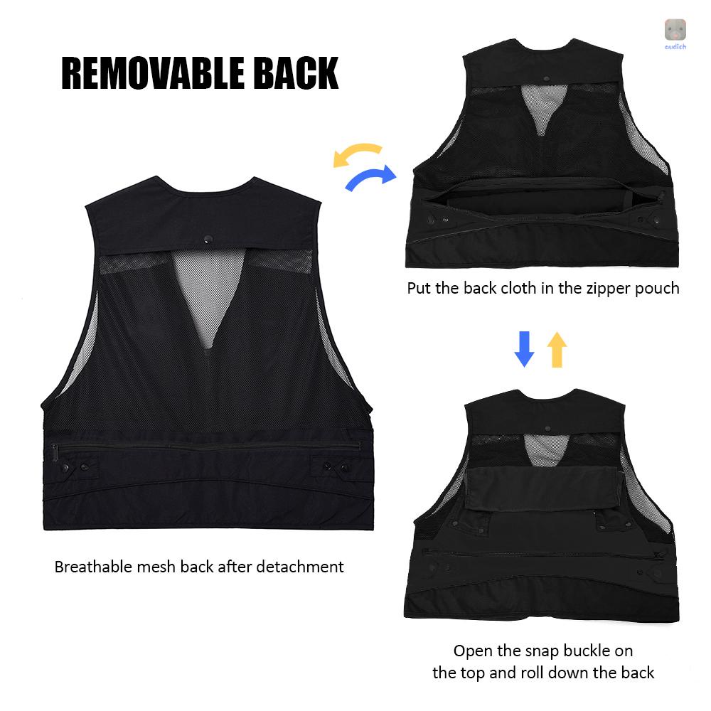 Áo Khoác Câu Cá Không Tay Nhiều Túi Lixada Cho Nam