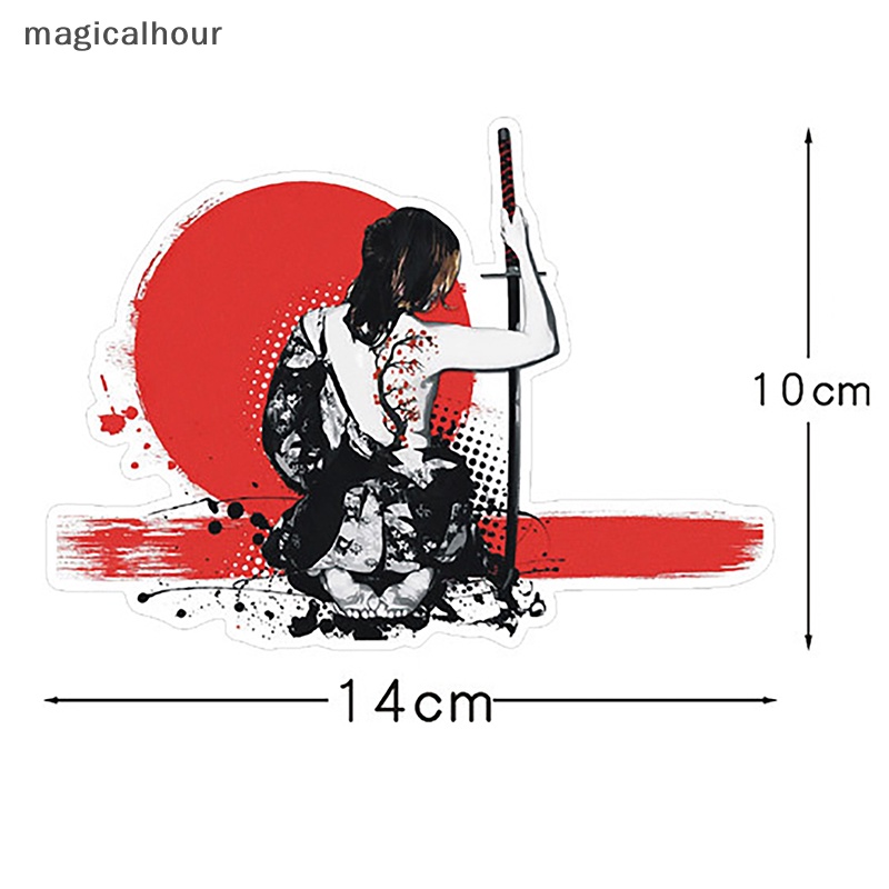 Magicalhour ^ ^ Đề Can Vinyl Dán Xe Hơi / Xe Máy / Xe Tải Chiến Binh Samurai Nhật Bản Mới