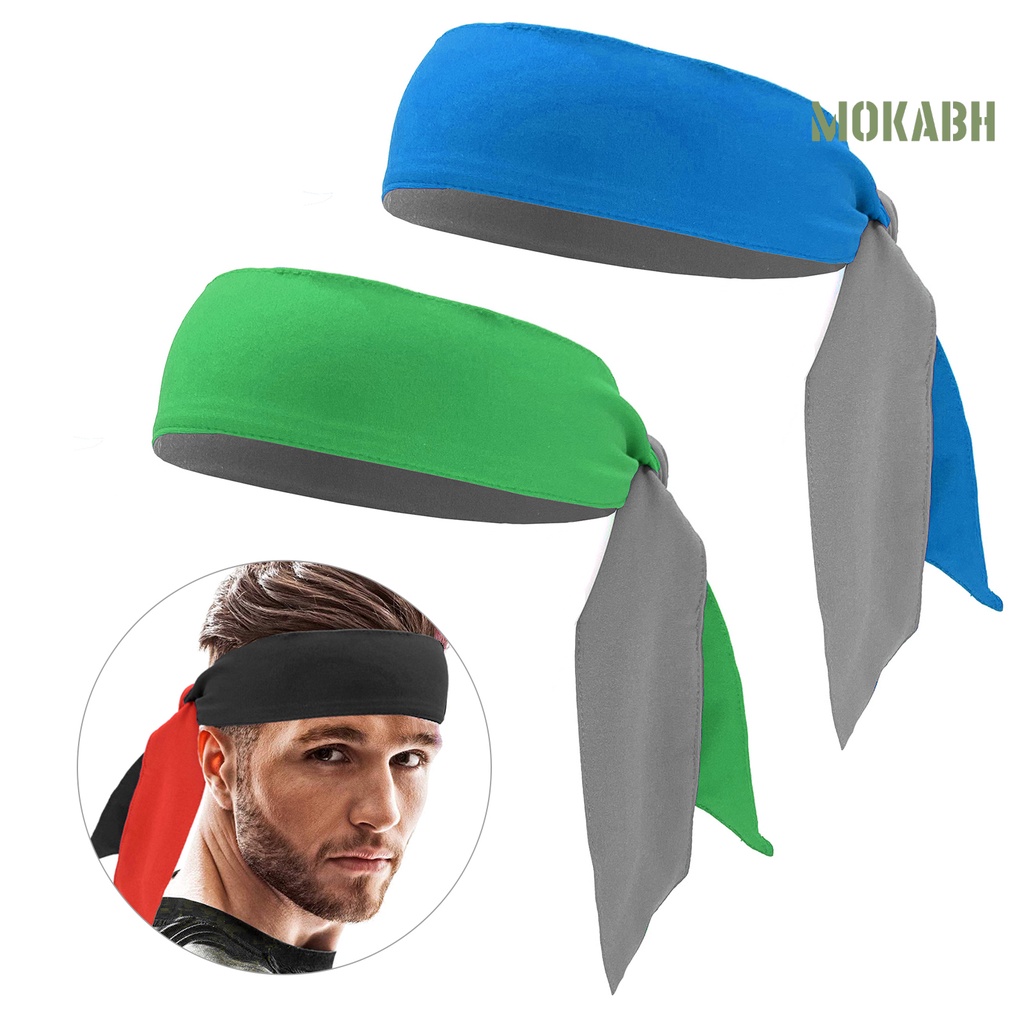 [Mok Abh] Băng Đô Thể Thao Thoáng Khí Thấm Hút Mồ Hôi Độ Co Giãn Cao Màu Sắc Tương Phản Cho Unisex