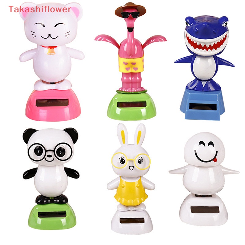 1 Búp Bê Thỏ / Gấu Trúc Lắc Đầu Dễ Thương Trang Trí Xe Hơi