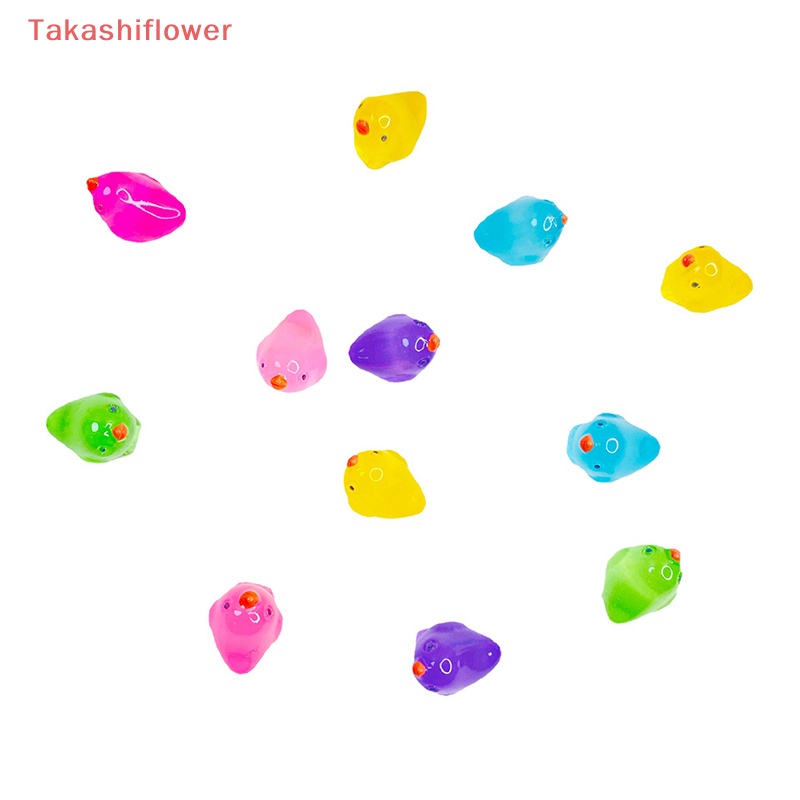 Set 5 Chú Gà Con Mini Màu Dạ Quang Dễ Thương Trang Trí Tiểu Cảnh DIY