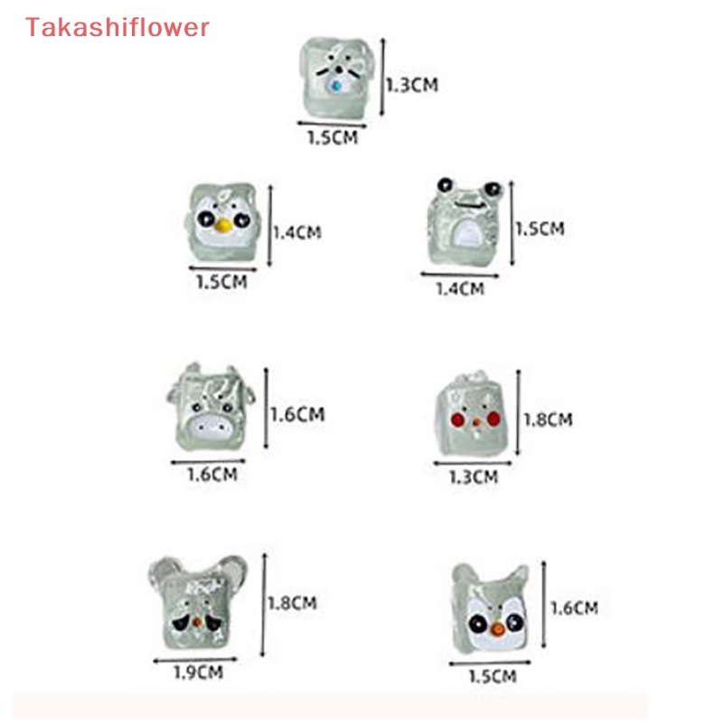 Set 5 Khối Đá Mini Bằng Nhựa Phát Quang Hình Động Vật Xinh Xắn Dùng Trang Trí DIY