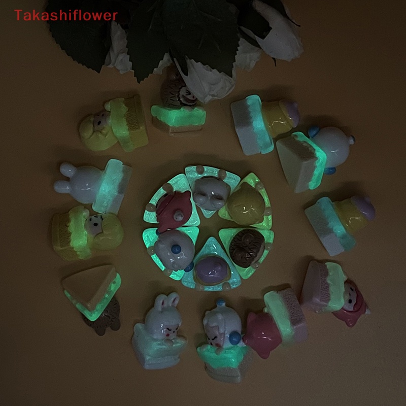 1 Đồ trang trí Bánh Ngọt Hoạt Hình 3D Phát Sáng Trang Trí Tiểu Cảnh