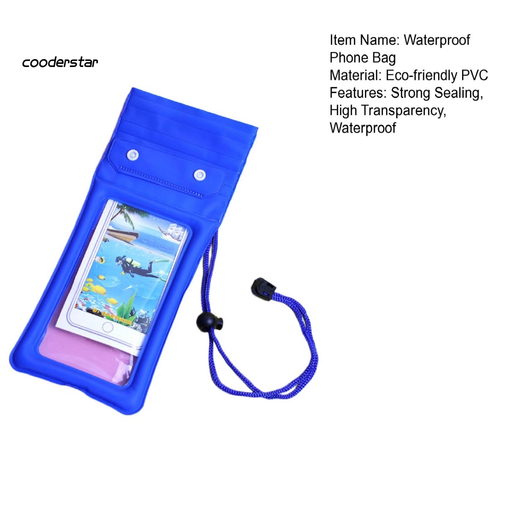 Túi Đựng Điện Thoại Di Động Trong Suốt Có Khóa An Toàn Dưới Nước