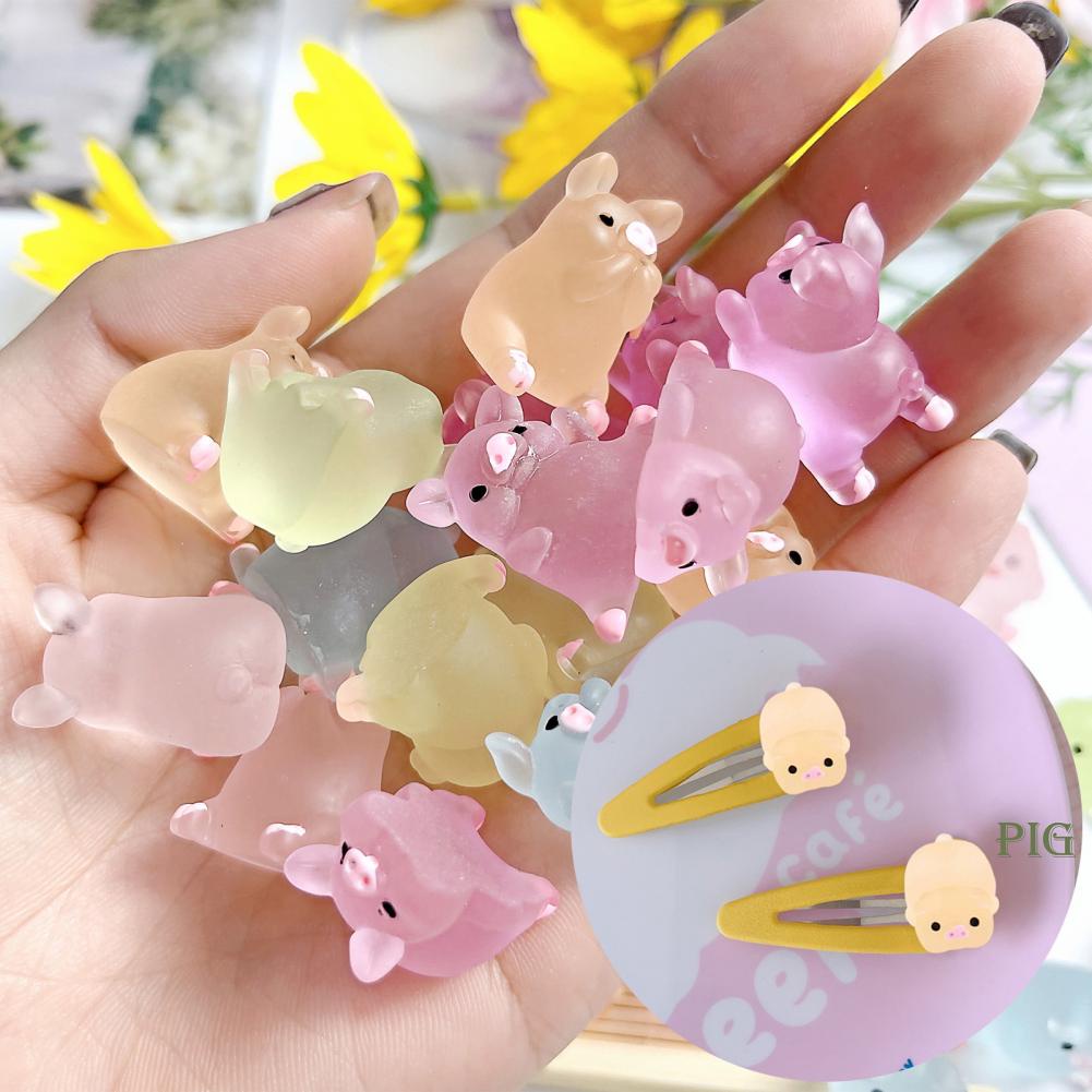 Set 10 Tượng Heo Dạ Quang Trang Trí Điện Thoại