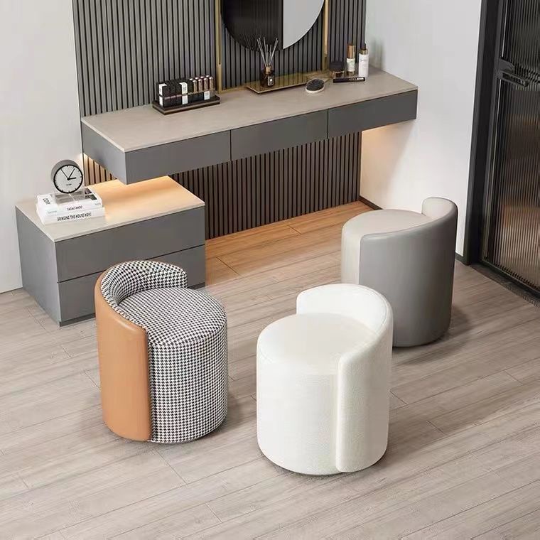 Ghế Đẩu Trang Điểm Nhỏ Nhẹ Nhàng Sang Trọng Kiểu Bắc Âu Tựa Lưng Không Gây Tiếng Ồn Đơn Giản