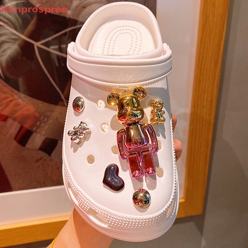 1 Bộ Phụ Kiện Trang Trí Giày Hình Hoa / Giày Croc Hoạt Hình Dễ Thương Có Thể Tháo Rời DIY