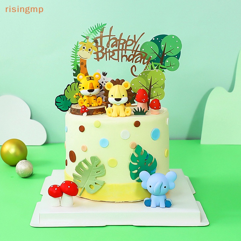 Phụ Kiện Trang Trí Bánh Kem Sinh Nhật Chủ Đề Rừng Cây Động Vật Dành Cho Trẻ Em