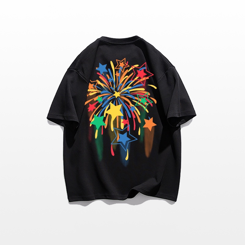 Áo thun NRVP 100% cotton tay ngắn cổ tròn in họa tiết phong cách Hàn Quốc cho nữ