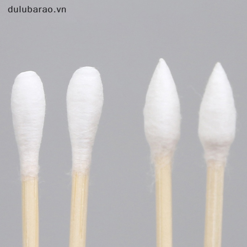 Dul 100/200pcs dùng một lần nhà kép đầu tai làm sạch trang điểm Bông Swabs Chồi Ao