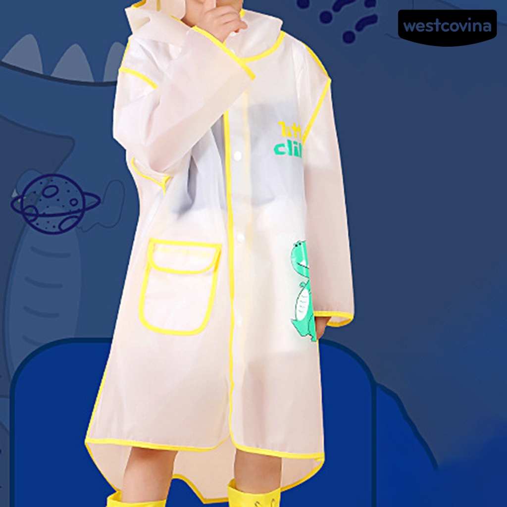 [COD]☁Áo Mưa Co Giãn Trong Suốt Chống Thấm Nước Có Mũ Trùm Tiện Dụng Cho Bé