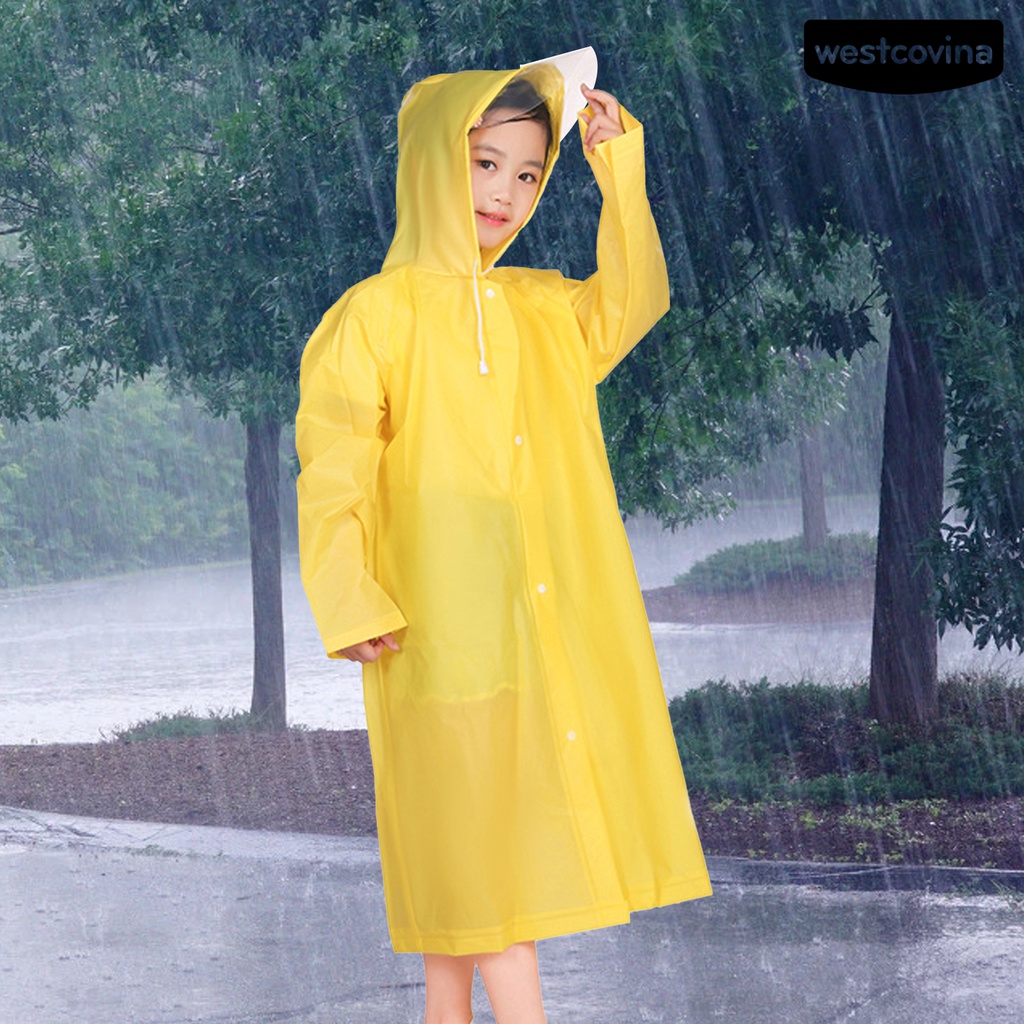 [COD]☁Áo Mưa Bằng EVA Thân Thiện Với Môi Trường Chống Nước Có Mũ Trùm Cho Bé