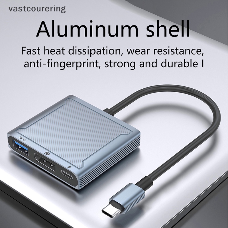 Bộ Chia Cổng USB 8K 60Hz DP 3 Trong 1 Sang Cổng Hiển Thị 4K @ 120 Type C PD 100W EN