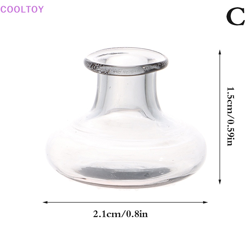 1 Bình Hoa Thủy Tinh Màu Xám Thu Nhỏ 1: 12 Trang Trí Nhà Búp Bê / Tiểu Cảnh