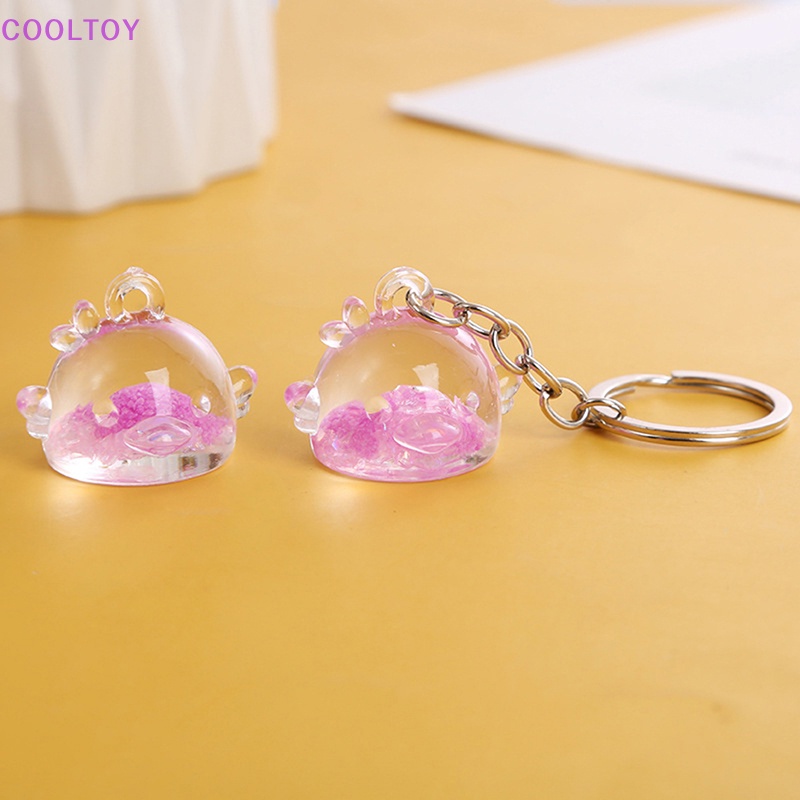 Móc Khóa Hình Gà Con Hoạt Hình Bằng Nhựa Phát Quang DIY